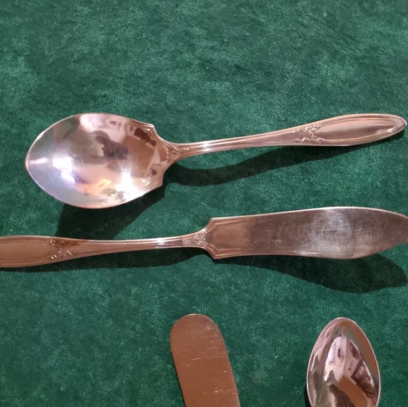 1915 - 46 Piece Antique Associated Silver Plated Yourex Panama Flatware Set - Picture 4 of 8